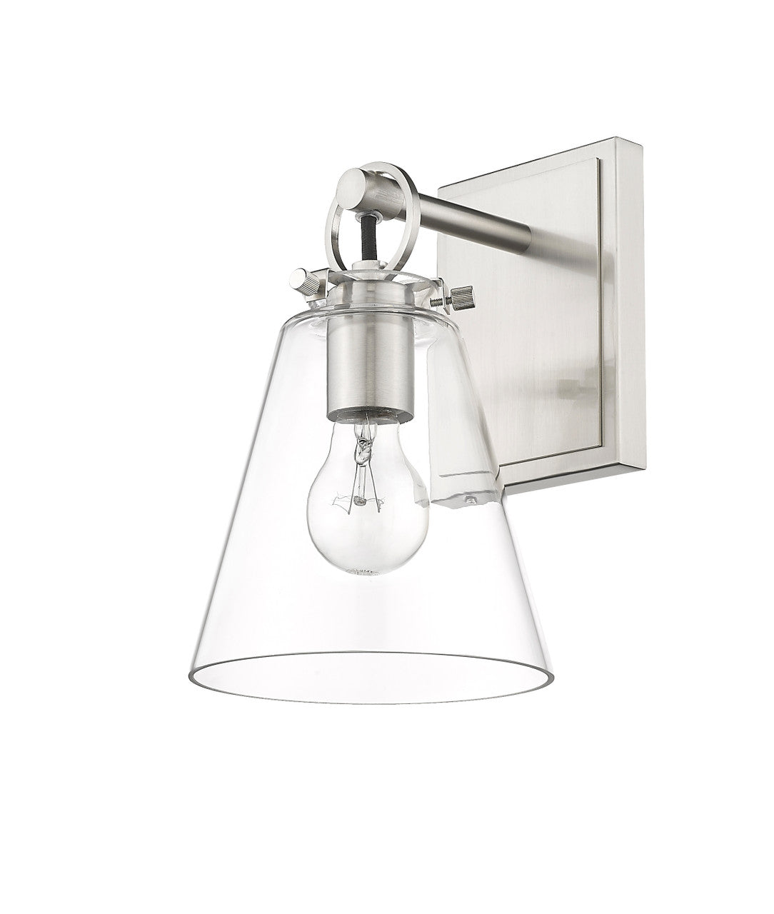 Z-Lite Harper 1 Light Wall Sconce in Brushed Nickel 483-1S-BN