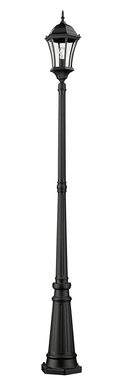 Z-Lite Wakefield 1 Light Outdoor Post Mounted Fixture in Black 522MP1-BK