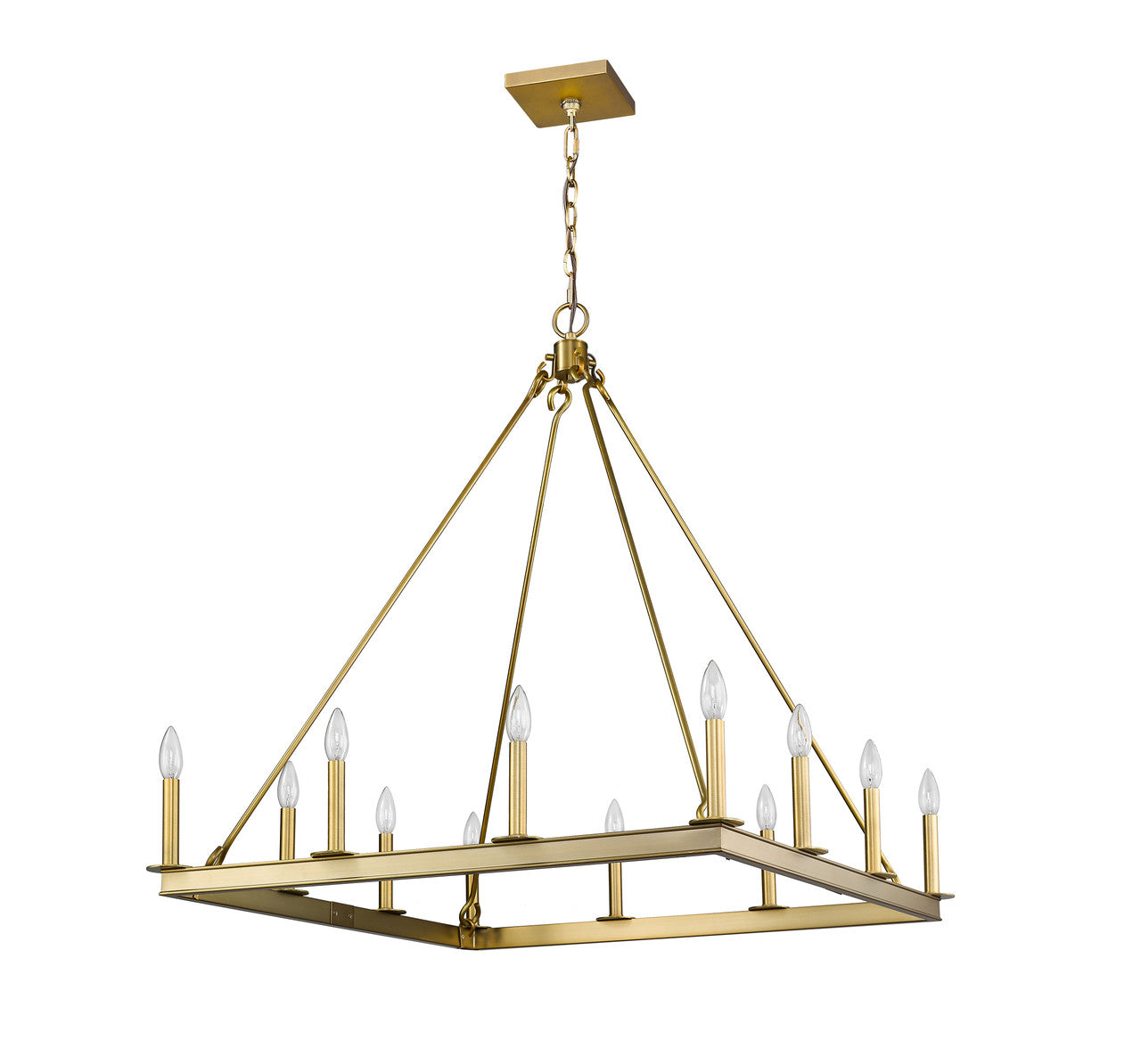 Z-Lite Barclay 12 Light Chandelier in Olde Brass 482S-12OBR