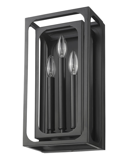 Z-Lite Easton 3 Light Wall Sconce in Matte Black 3038-3S-MB