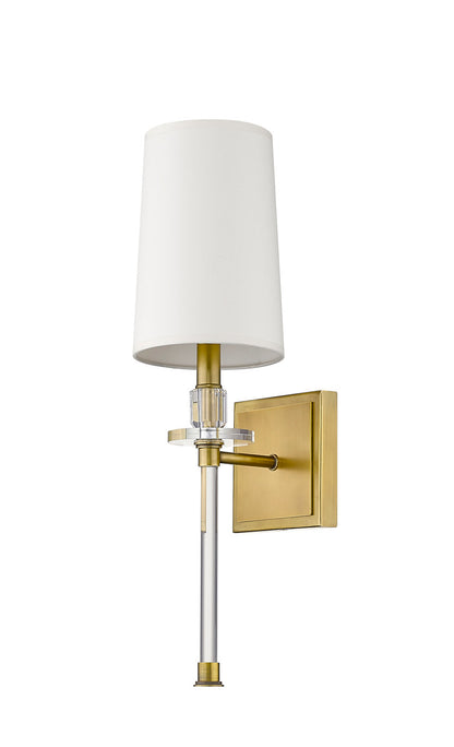 Z-Lite Sophia 1 Light Wall Sconce in Rubbed Brass 803-1S-RB