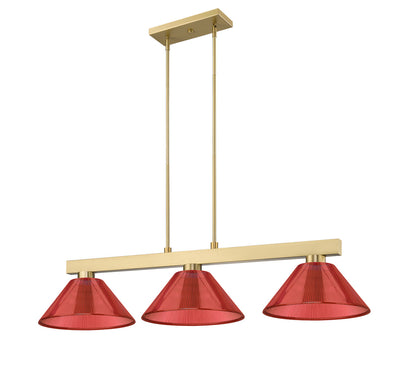 Z-Lite Cobalt 3 Light Billiard in Modern Gold 152MGLD-ARBG