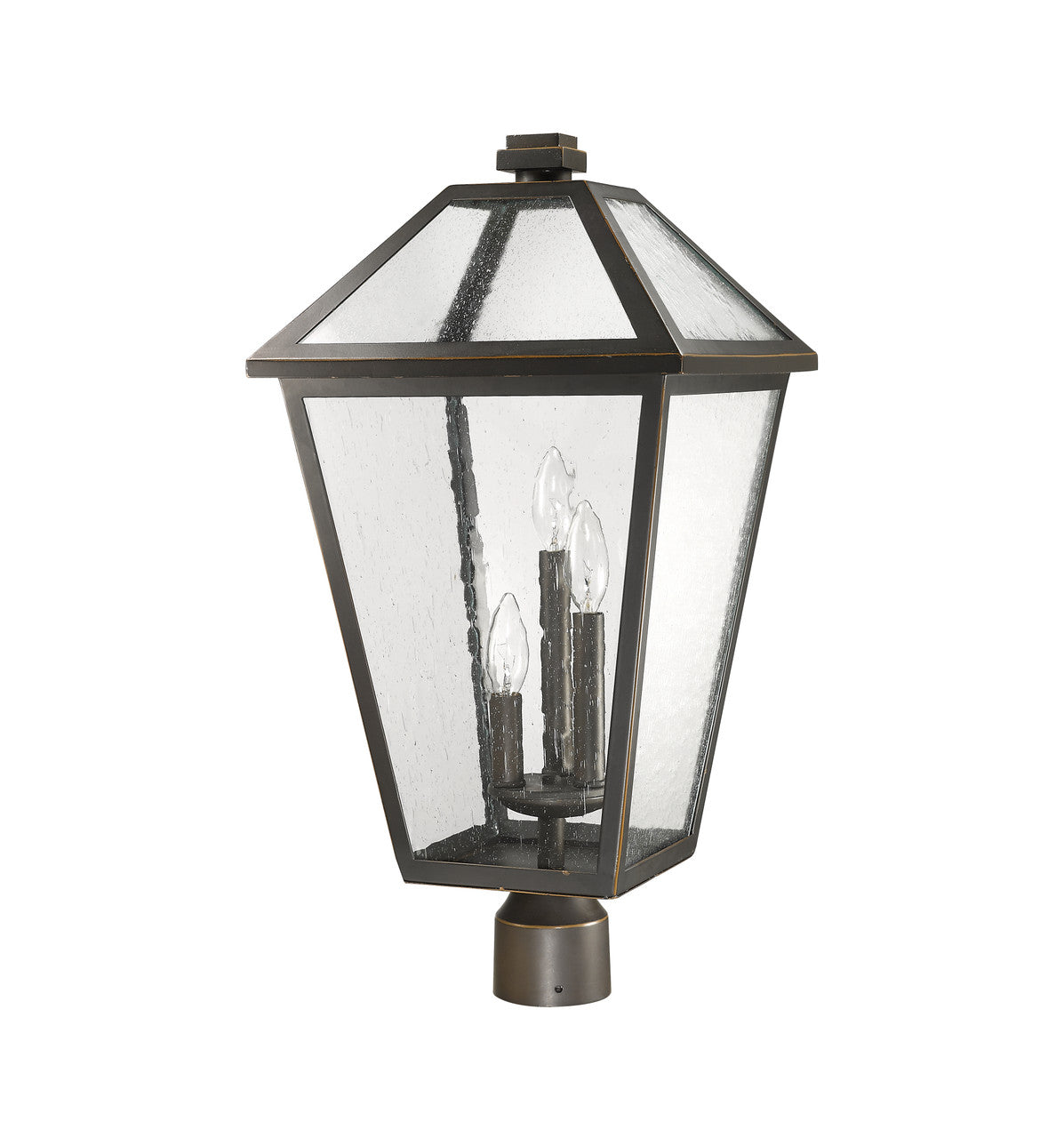 Z-Lite Talbot 3 Light Outdoor Post Mount Fixture in Oil Rubbed Bronze 579PHXLR-ORB