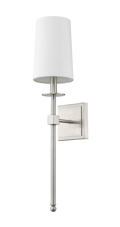 Z-Lite Camila 1 Light Wall Sconce in Brushed Nickel 811-1S-BN