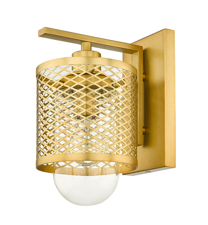 Z-Lite Kipton 1 Light Wall Sconce in Rubbed Brass 3037-1S-RB