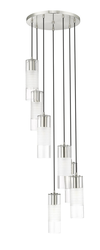 Z-Lite Alton 7 Light Chandelier in Brushed Nickel 824P-7R-BN