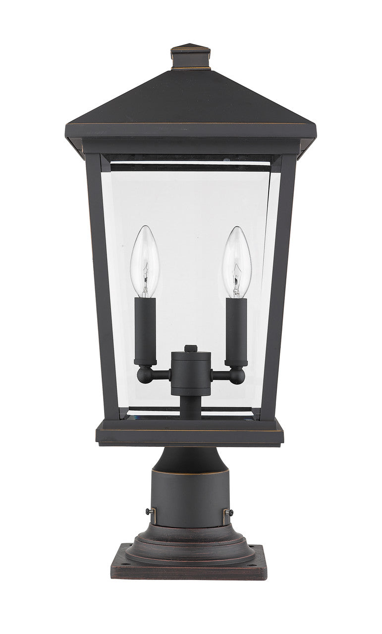 Z-Lite Beacon 2 Light Outdoor Pier Mounted Fixture in Oil Rubbed Bronze 568PHBR-533PM-ORB