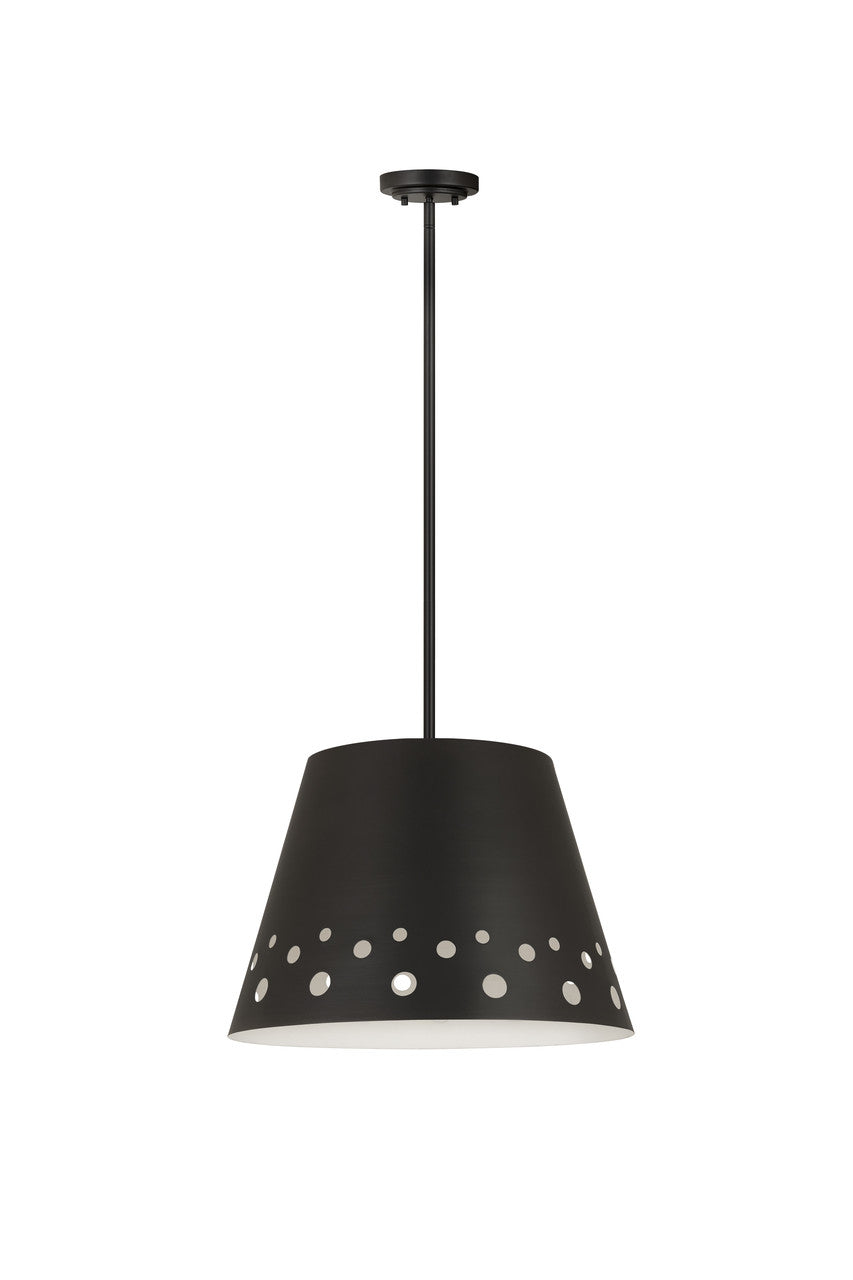 Z-Lite Katie 1 Light Chandelier in Matte Black 6014-18MB