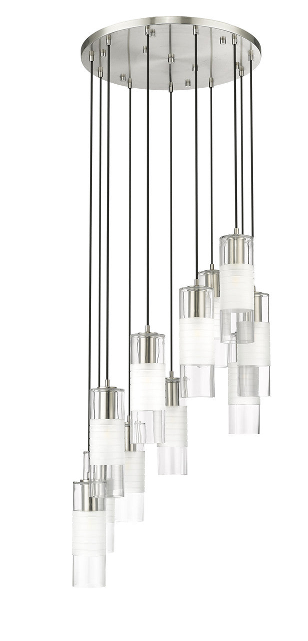 Z-Lite Alton 11 Light Chandelier in Brushed Nickel 824P-11R-BN