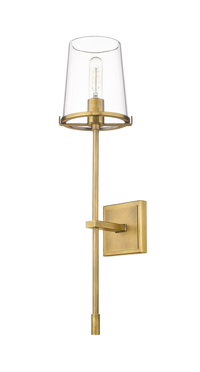 Z-Lite Callista 1 Light Wall Sconce in Rubbed Brass 3032-1S-RB