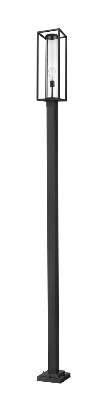 Z-Lite Dunbroch 1 Light Outdoor Post Mounted Fixture in Black 584PHBS-536P-BK