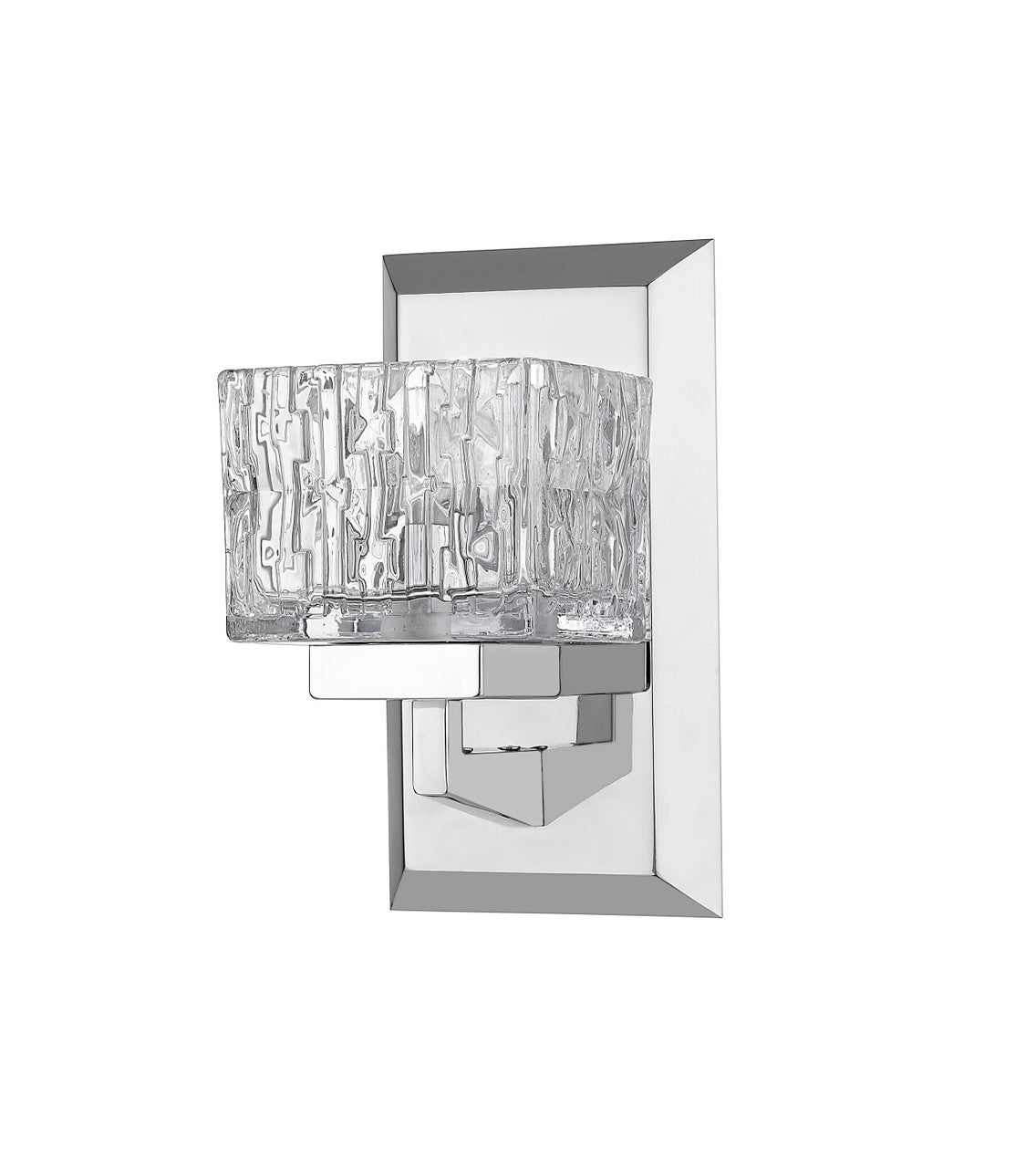 Z-Lite Rubicon 1 Light Wall Sconce in Chrome 1927-1S-CH-LED