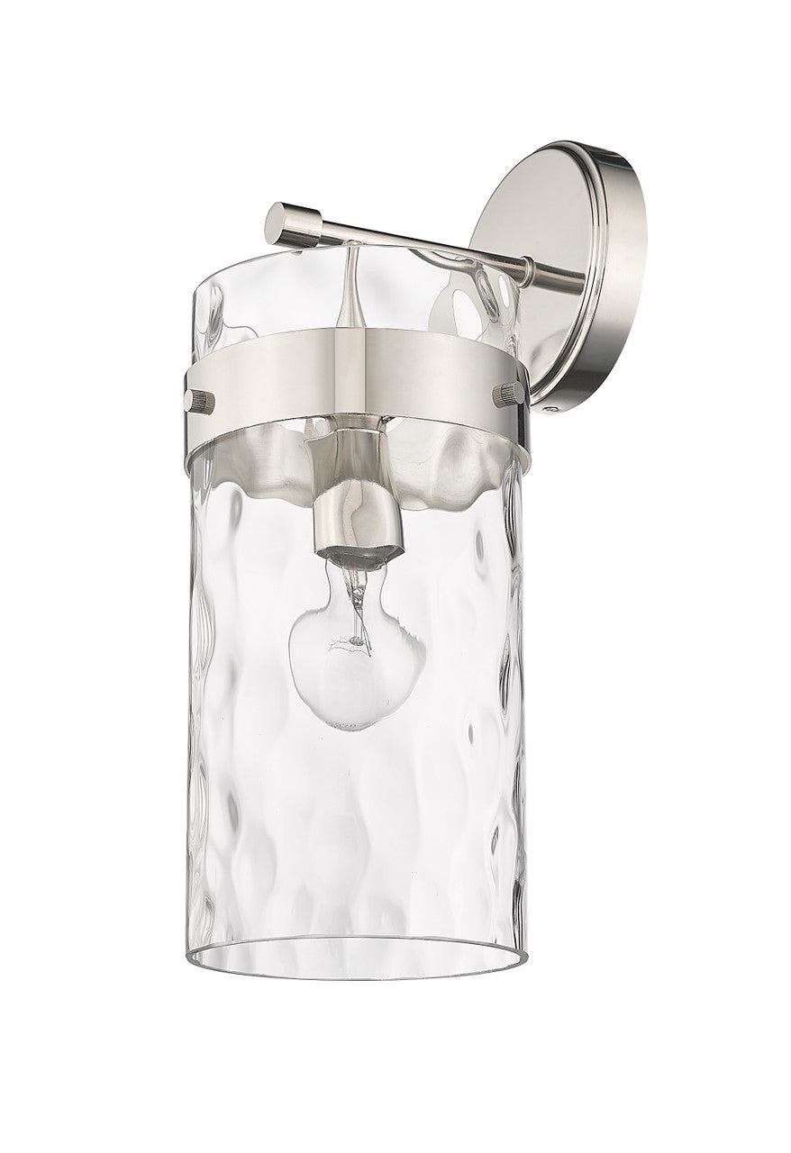 Z-Lite Fontaine 1 Light Wall Sconce in Polished Nickel 3035-1SL-PN