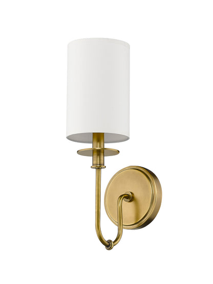 Z-Lite Ella 1 Light Wall Sconce in Rubbed Brass 809-1S-RB