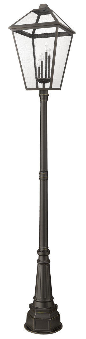 Z-Lite Talbot 4 Light Outdoor Post Mounted Fixture in Oil Rubbed Bronze 579PHXLXR-564P-ORB