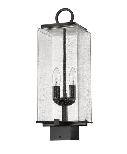 Z-Lite Sana 2 Light Outdoor Post Mount Fixture in Black 592PHMS-BK