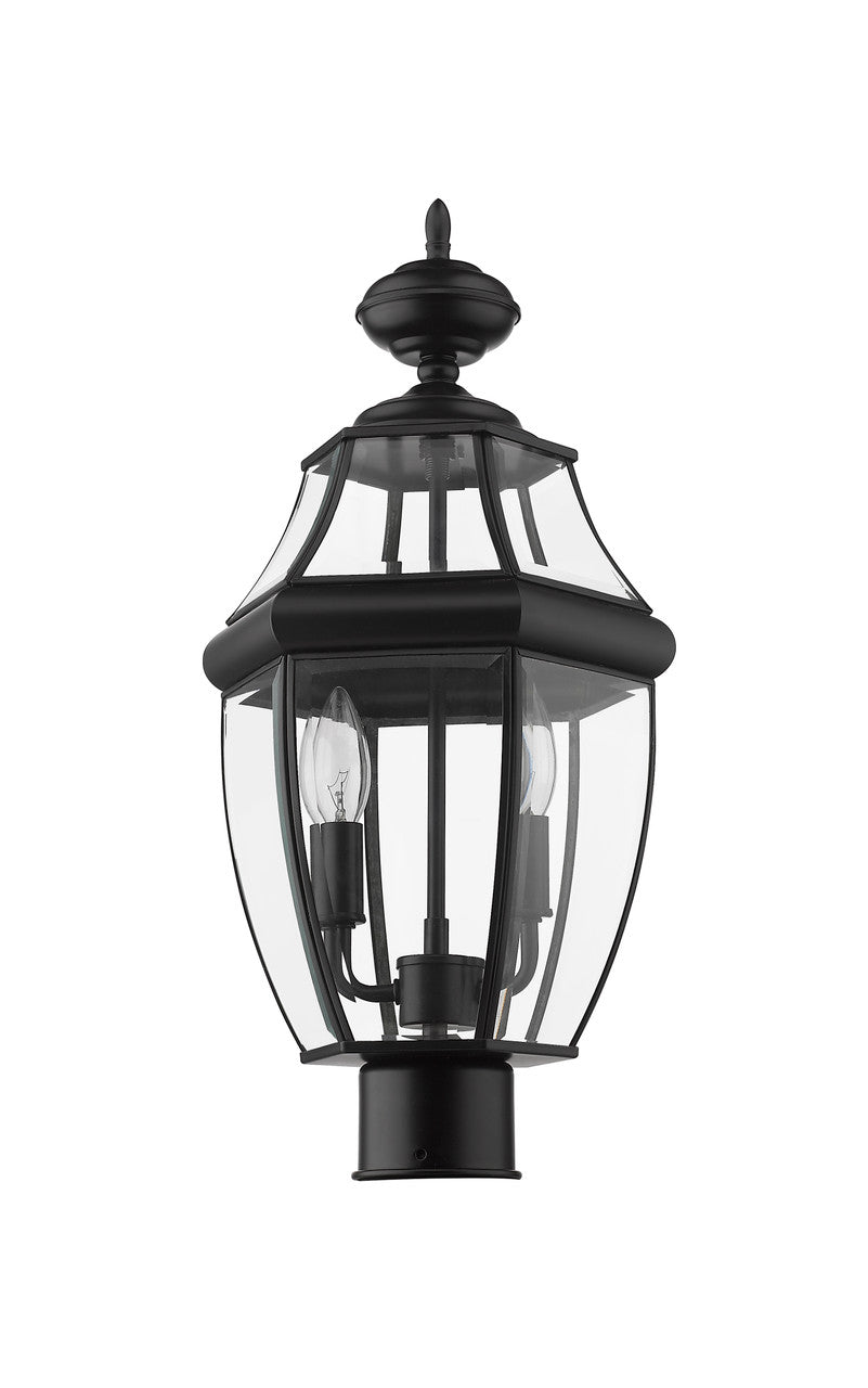 Z-Lite Westover 2 Light Outdoor Post Mount Fixture in Black 580PHM-BK