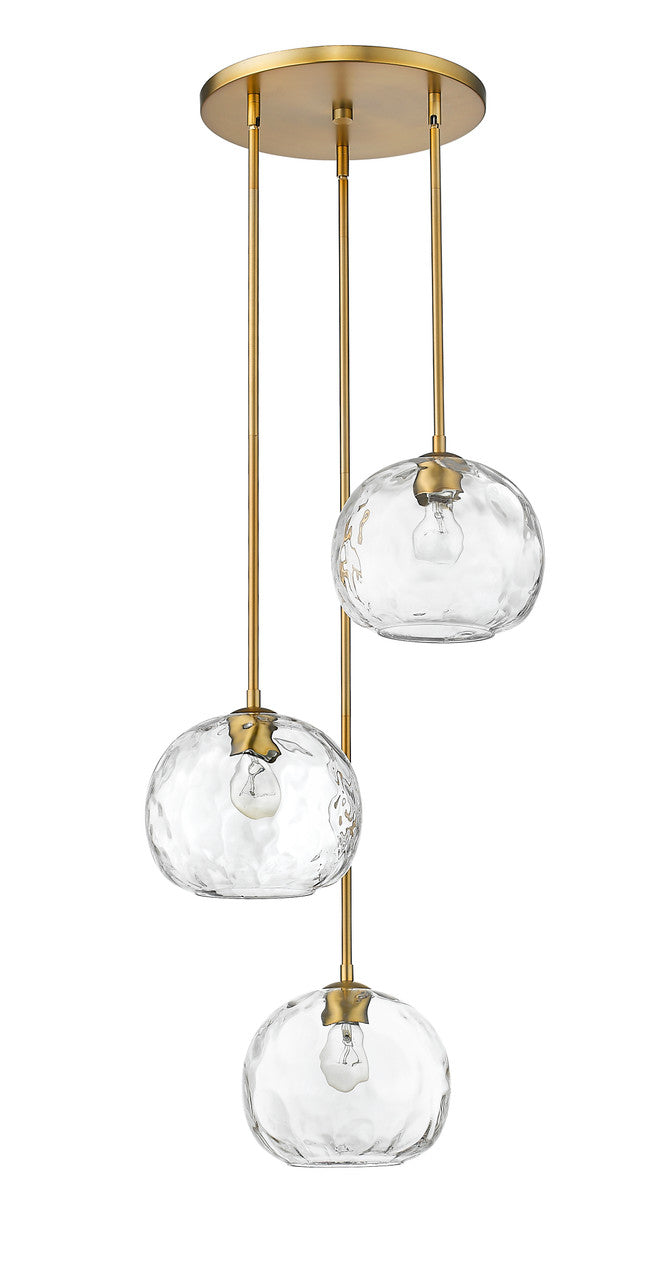 Z-Lite Chloe 3 Light Chandelier in Olde Brass 490P10-3R-OBR