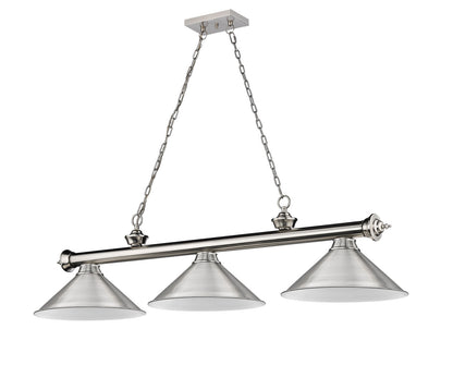 Z-Lite Cordon 3 Light Billiard in Brushed Nickel 2306-3BN-BN15