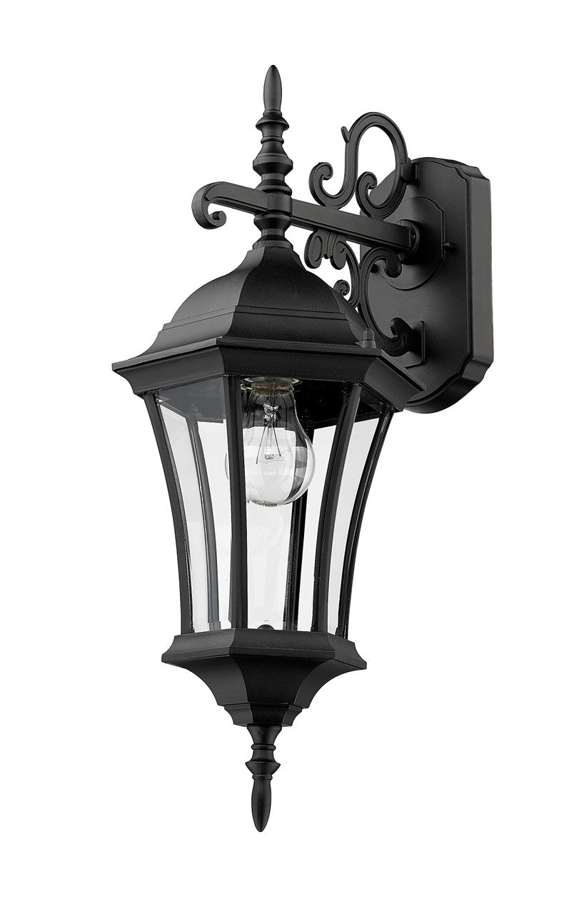 Z-Lite Wakefield 1 Light Outdoor Wall Light in Black 522S-BK