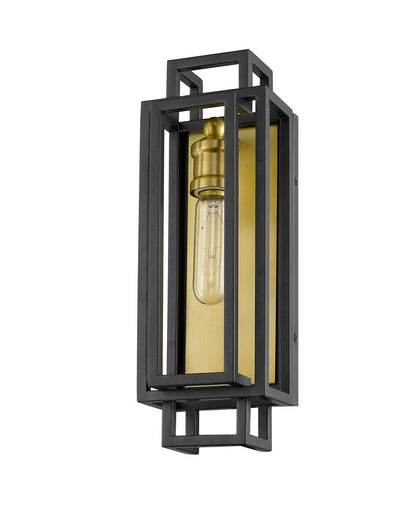 Z-Lite Titania 1 Light Wall Sconce in Bronze + Olde Brass 454-1S-BRZ-OBR