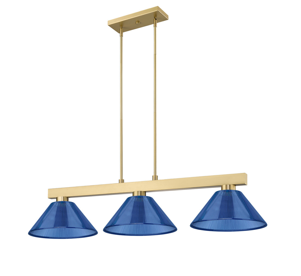 Z-Lite Cobalt 3 Light Billiard in Modern Gold 152MGLD-ARDB