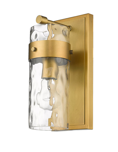 Z-Lite Fontaine 1 Light Wall Sconce in Rubbed Brass 3035-1V-RB