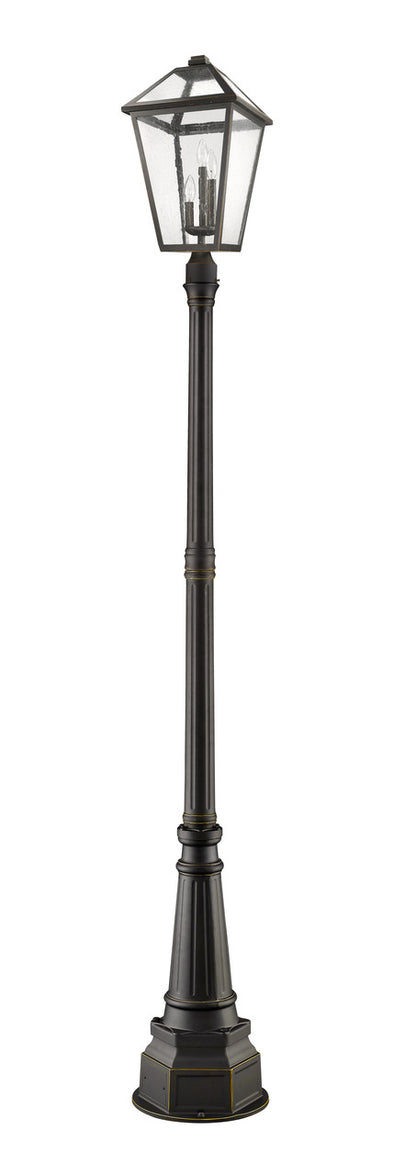 Z-Lite Talbot 3 Light Outdoor Post Mounted Fixture in Oil Rubbed Bronze 579PHXLR-564P-ORB