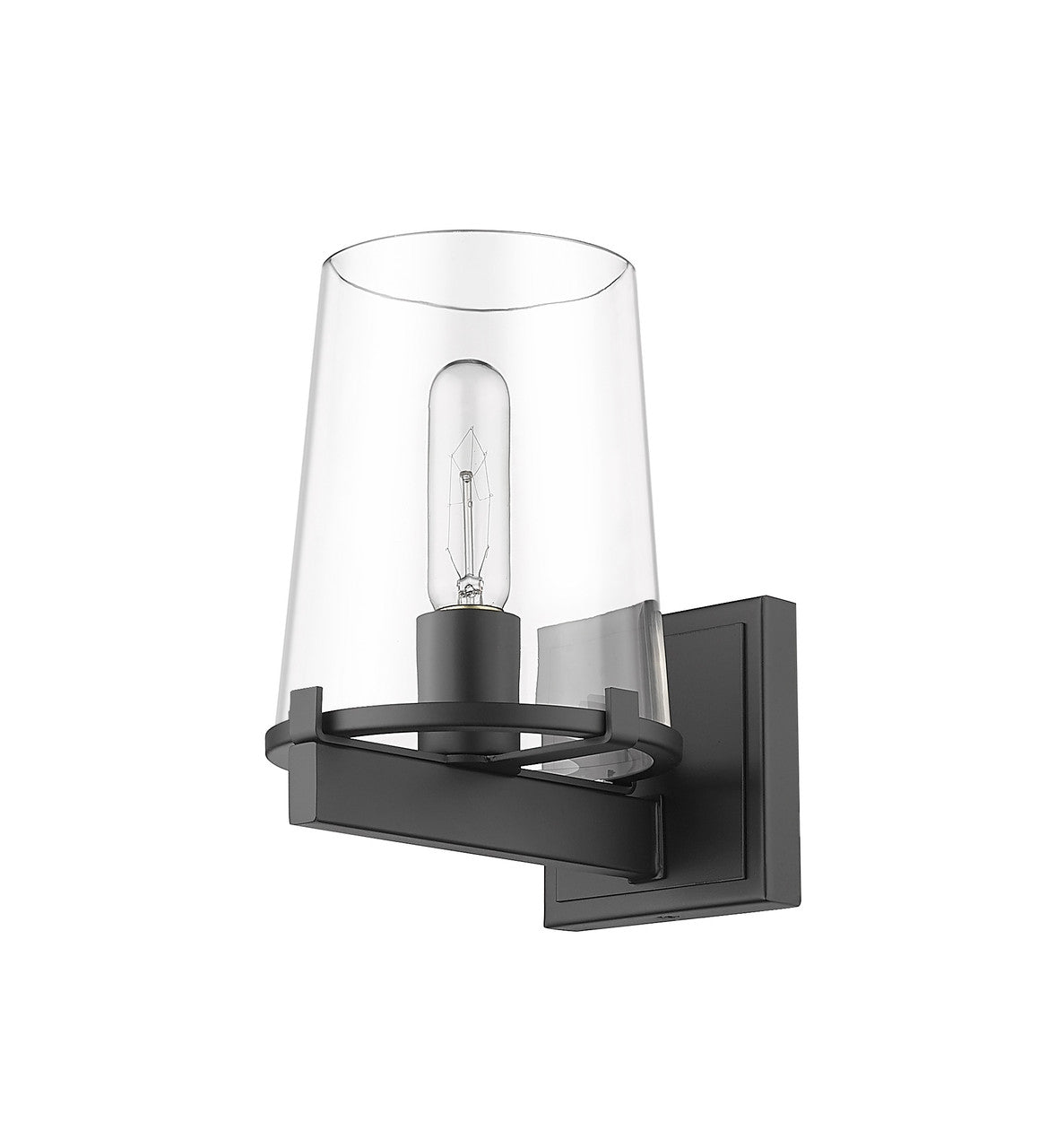 Z-Lite Callista 1 Light Wall Sconce in Matte Black 3032-1V-MB