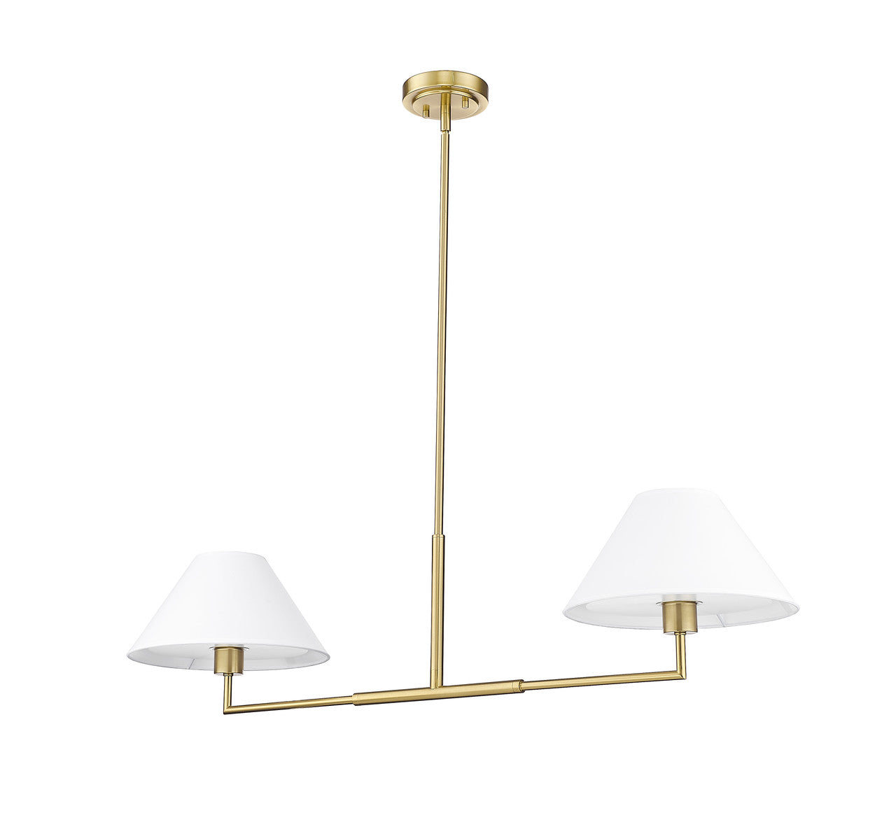 Z-Lite Leila 2 Light Chandelier in Luxe Gold 744-42L-LG