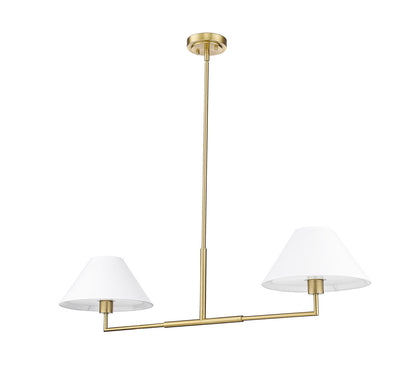 Z-Lite Leila 2 Light Chandelier in Luxe Gold 744-42L-LG