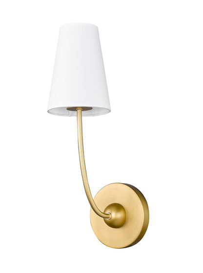 Z-Lite Shannon 1 Light Wall Sconce in Rubbed Brass 3040-1S-RB