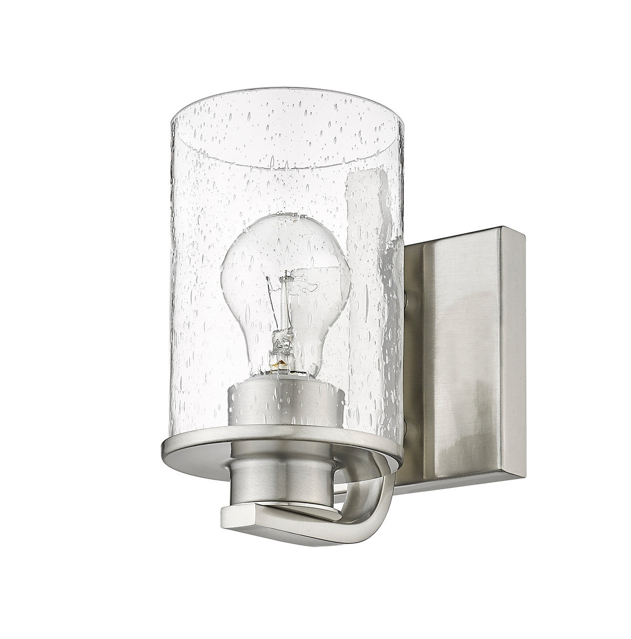 Z-Lite Beckett 1 Light Wall Sconce in Brushed Nickel 492-1S-BN