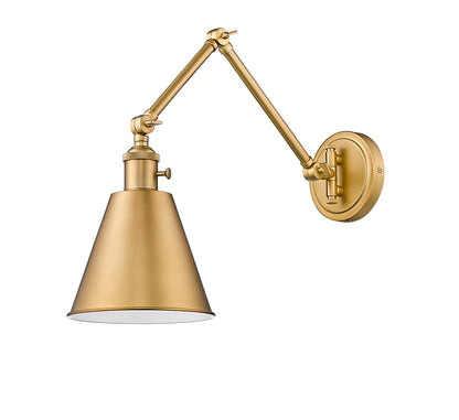 Z-Lite Gayson 1 Light Wall Sconce in Rubbed Brass 349S-RB