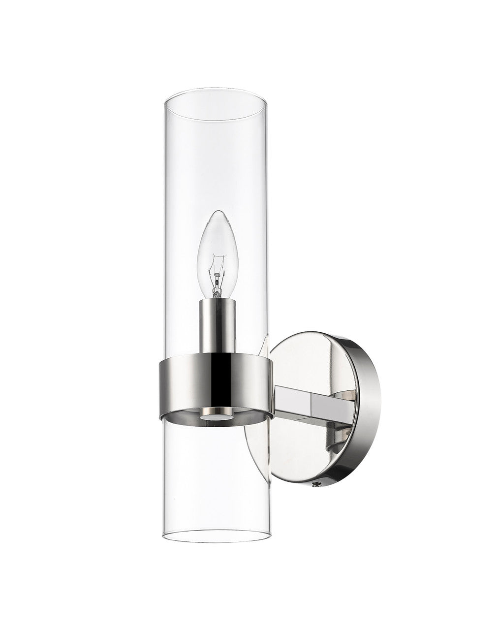 Z-Lite Datus 1 Light Wall Sconce in Polished Nickel 4008-1S-PN