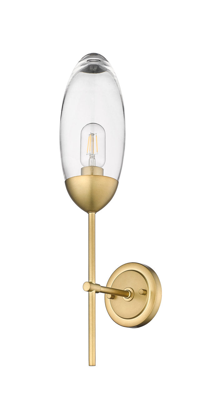 Z-Lite Arden 1 Light Wall Sconce in Rubbed Brass 651S-RB