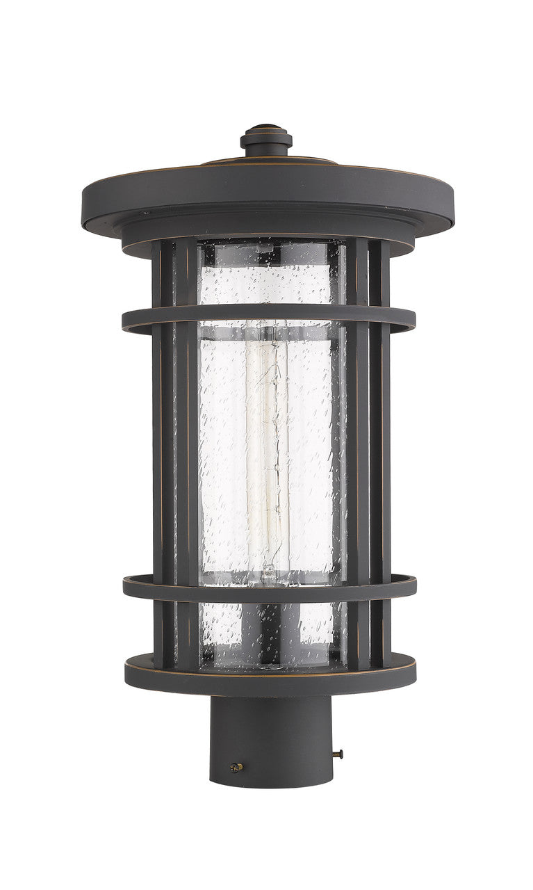 Z-Lite Jordan 1 Light Outdoor Post Mount Fixture in Oil Rubbed Bronze 570PHB-ORB