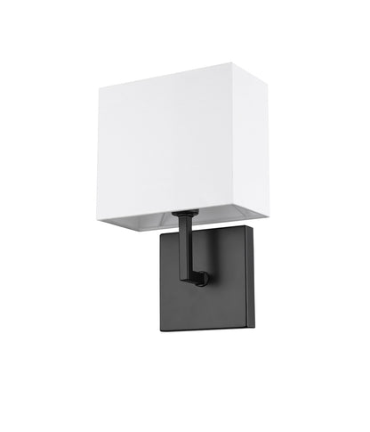 Z-Lite Saxon 1 Light Wall Sconce in Matte Black 815-1S-MB