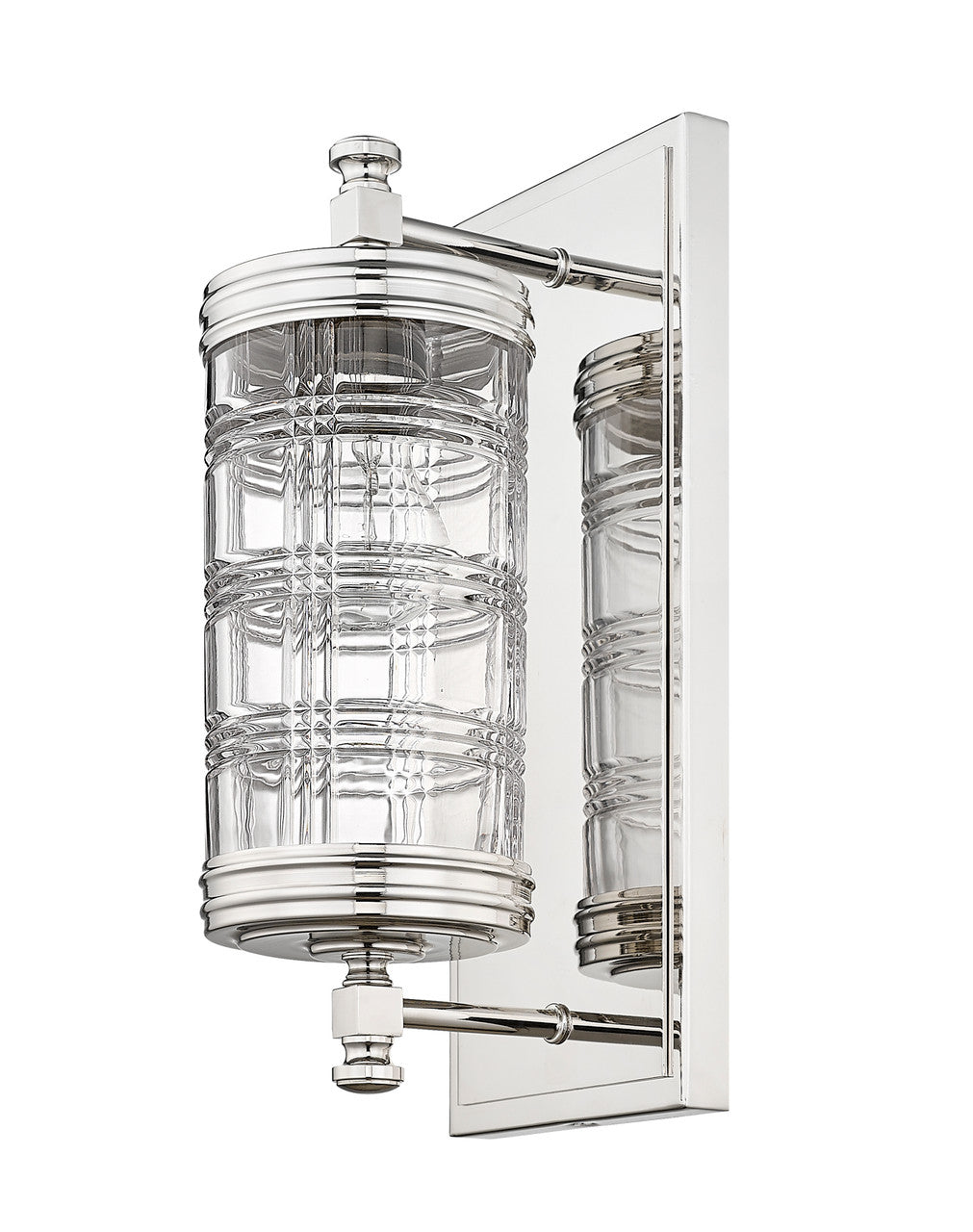 Z-Lite Archer 1 Light Wall Sconce in Polished Nickel 344-1S-PN