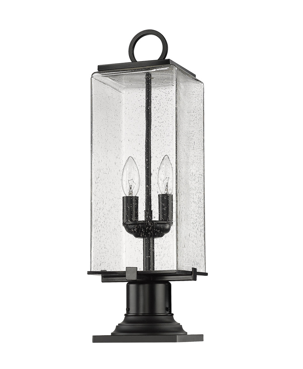 Z-Lite Sana 2 Light Outdoor Pier Mounted Fixture in Black 592PHMR-533PM-BK