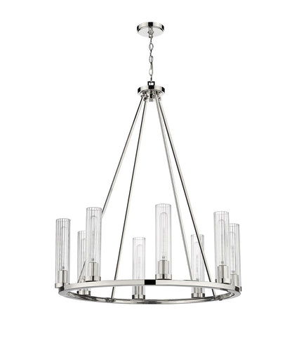 Z-Lite Beau 8 Light Chandelier in Polished Nickel 3031-8PN