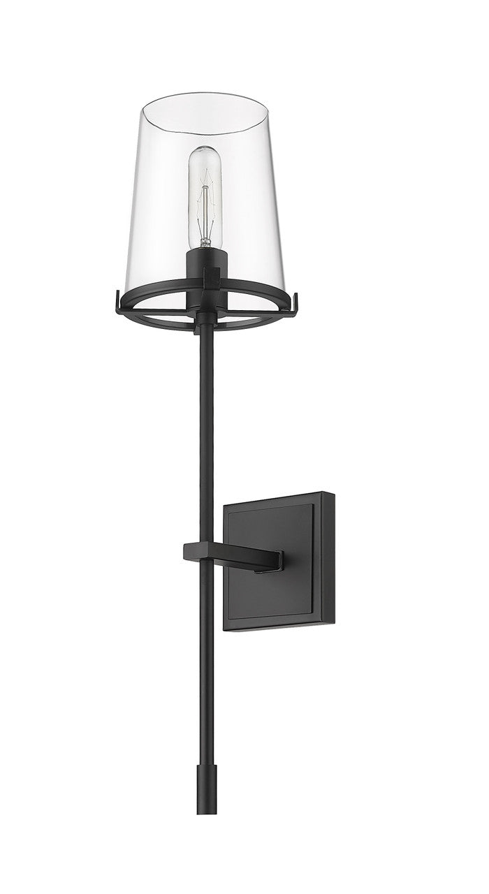 Z-Lite Callista 1 Light Wall Sconce in Matte Black 3032-1S-MB