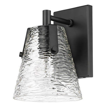 Z-Lite Analia 1 Light Wall Sconce in Matte Black 1101-1S-MB