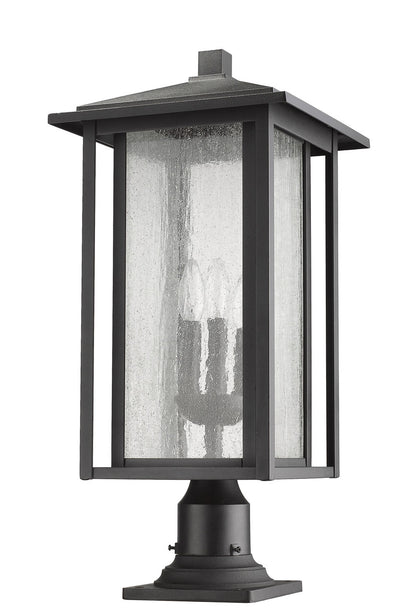 Z-Lite Aspen 3 Light Outdoor Pier Mounted Fixture in Black 554PHXLR-533PM-BK