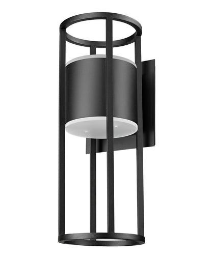 Z-Lite Luca 2 Light Outdoor Wall Light in Black 517B-BK-LED