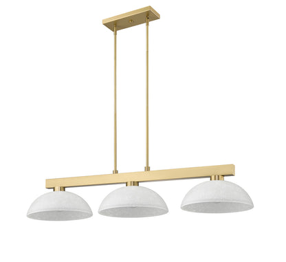 Z-Lite Cobalt 3 Light Billiard in Modern Gold 152MGLD-DWL14