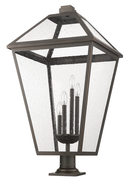 Z-Lite Talbot 4 Light Outdoor Pier Mounted Fixture in Oil Rubbed Bronze 579PHXLXR-533PM-ORB