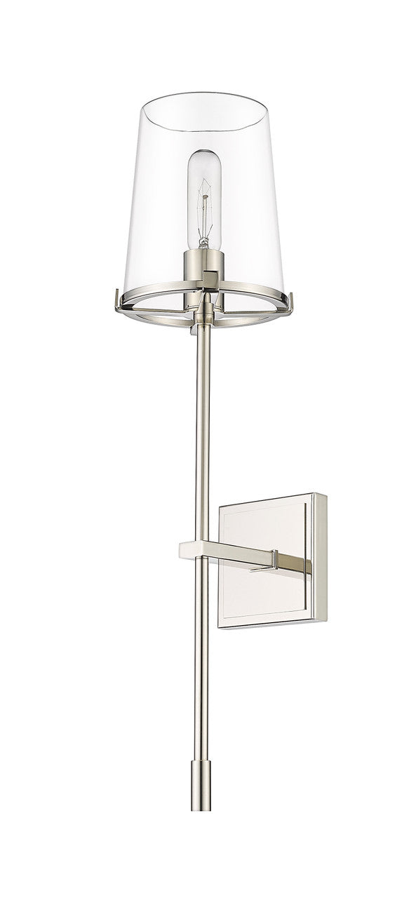 Z-Lite Callista 1 Light Wall Sconce in Polished Nickel 3032-1S-PN