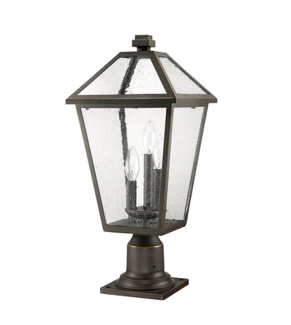 Z-Lite Talbot 3 Light Outdoor Pier Mounted Fixture in Oil Rubbed Bronze 579PHBR-533PM-ORB