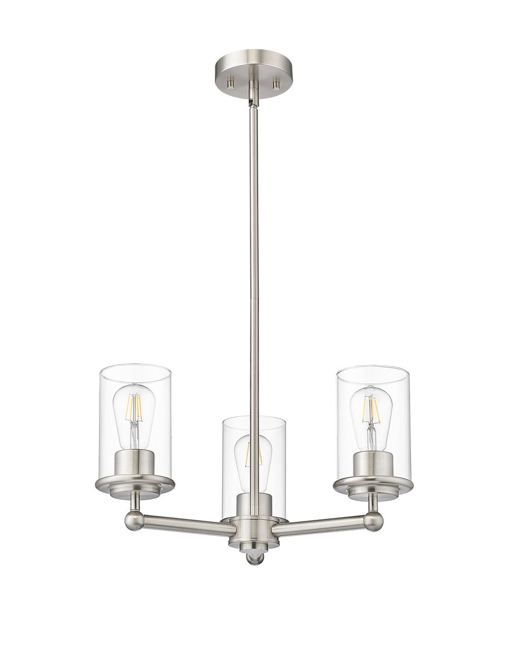 Z-Lite Thayer 3 Light Chandelier in Brushed Nickel 742-3BN